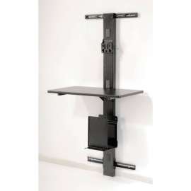 72"H Wall Mount Unit with VESA Mount - Black