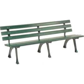 Global Industrial 6' Park Bench w/ Backrest, Green
