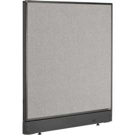 Interion Non-Electric Office Partition Panel with Raceway, 36-1/4"W x 46"H, Gray