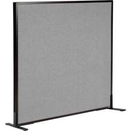 Interion Freestanding Office Partition Panel, 48-1/4"W x 42"H, Gray