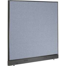 Interion Non-Electric Office Partition Panel with Raceway, 60-1/4"W x 46"H, Blue