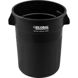 Global Industrial Plastic Trash Can - 32 Gallon Black