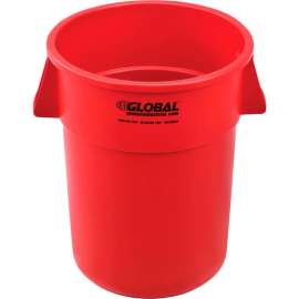 Global Industrial Plastic Trash Can - 55 Gallon Red