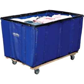 Global Industrial Basket Bulk Truck, Vinyl, 12 Bushel Capacity, Blue