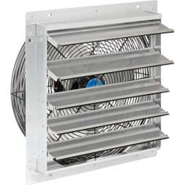 Continental Dynamics Direct Drive 18" Exhaust Fan W/ Shutter, 3 Speed, 5250 CFM, 1/8HP, 1Phase