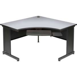 Interion 48"W Corner Desk, Gray