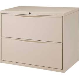 Interion 36" Premium Lateral File Cabinet 2 Drawer Putty