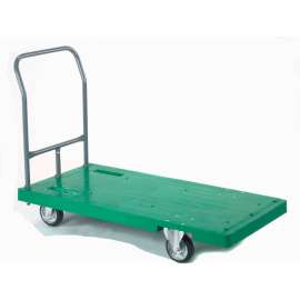Global Industrial Plastic Deck Flatbed Platform Truck, 52" x 25", 2000 Lb. Capacity