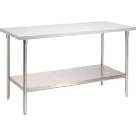 Global Industrial 72 x 30 Plastic Laminate Square Edge Workbench with SS Legs and Lower Shelf