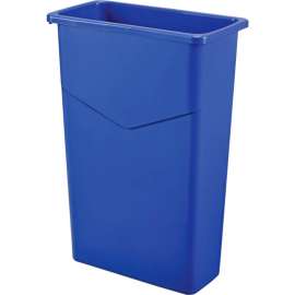 Global Industrial Slim Trash Can, 23 Gallon, Blue