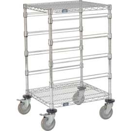 Global Industrial 21"L x 24"W x 40"H H Chrome Wire Cart - 4 Level