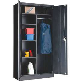 Combination Cabinet Assembled 36"W x 18"D x 72"H Black