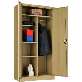 Combination Cabinet Assembled 36"W x 18"D x 72"H Tan