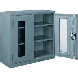 Clear View Wall Storage Cabinet Assembled 30"W x 12"D x 30"H Gray