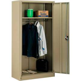 Wardrobe Cabinet Easy Assembly 36x18x72 Tan