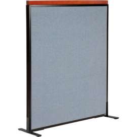 Interion Deluxe Freestanding Office Partition Panel, 36-1/4"W x 43-1/2"H, Blue