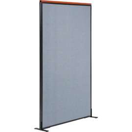 Interion Deluxe Freestanding Office Partition Panel, 36-1/4"W x 73-1/2"H, Blue