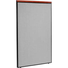 Interion Deluxe Office Partition Panel, 48-1/4"W x 73-1/2"H, Gray