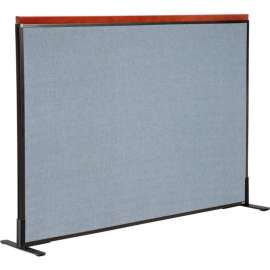 Interion Deluxe Freestanding Office Partition Panel, 60-1/4"W x 43-1/2"H, Blue