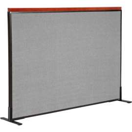 Interion Deluxe Freestanding Office Partition Panel, 60-1/4"W x 43-1/2"H, Gray