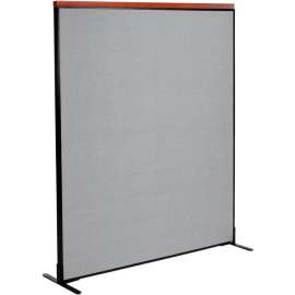 Interion Deluxe Freestanding Office Partition Panel, 60-1/4"W x 73-1/2"H, Gray