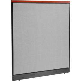 Interion Deluxe Non-Electric Office Partition Panel with Raceway, 60-1/4"W x 65-1/2"H, Gray