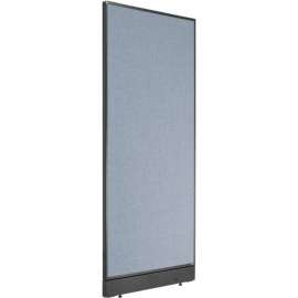 Interion Office Partition Panel with Pass-Thru Cable, 24-1/4"W x 64"H , Blue