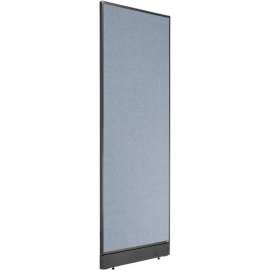 Interion Non-Electric Office Partition Panel with Raceway, 24-1/4"W x 76"H, Blue