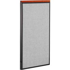 Interion Deluxe Office Partition Panel, 24-1/4"W x 43-1/2"H, Gray