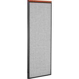 Interion Deluxe Office Partition Panel, 24-1/4"W x 61-1/2"H, Gray