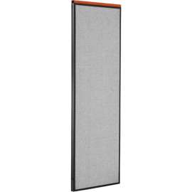 Interion Deluxe Office Partition Panel, 24-1/4"W x 73-1/2"H, Gray