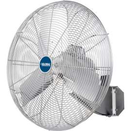 Global Industrial 24" Washdown Wall Mount Fan, 1 Speed, 7200 CFM, 1/4 HP, Single Phase
