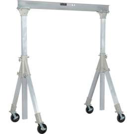 Global Industrial Adjustable Height Aluminum Gantry Crane, 10'W x 7'8"-10'2"H, 2000 Lb. Cap.