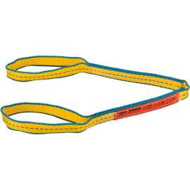 Global Industrial Poly Web Sling, HD, Eye&Eye w/ Durable Edge, 3 Ft L-1600/1280/3200 Lbs Cap