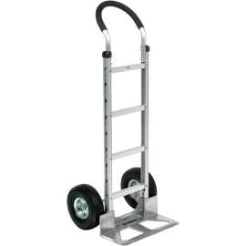 Global Industrial Aluminum Hand Truck - Curved Handle - Pneumatic Wheels