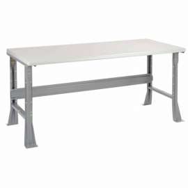 Global Industrial Flared Leg Workbench w/ Laminate Safety Edge Top, 72"W x 36"D, Gray