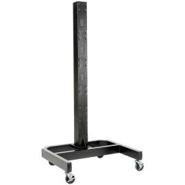 Global Industrial 78"H Mobile Post with Caster Base - Black