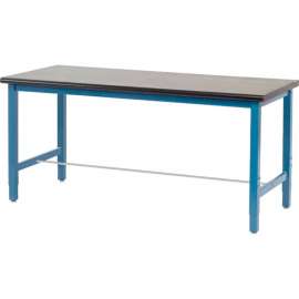 Global Industrial 72x36 Lab Workbench Adj. Height Sq. Tube Leg - Phenolic Resin Safety Edge BL