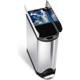 simplehuman Recycling Can, 10.5 Gallon, Brushed Stainless