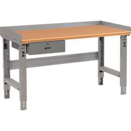 Global Industrial Workbench w/ Shop Top Safety Edge, 72"W x 30"D, Gray