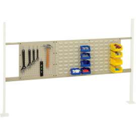 Global Industrial 18" Pegboard & 36" Louver Panel Kit, 72"W, Tan