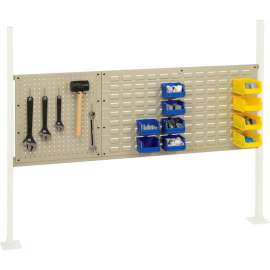 Global Industrial 18" Pegboard & 36" Louver Panel Kit, 60"W, Tan
