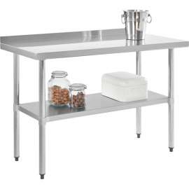 Global Industrial Workbench w/ 18 Ga 430 Series SS Top & Galvanized Shelf, 48"W x 30"D