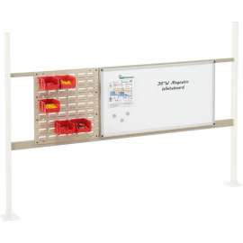 Global Industrial 18" Louver & 36" Whiteboard Panel Kit, 72"W, Tan
