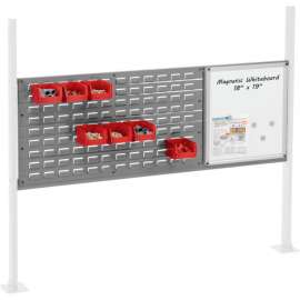 Global Industrial 36" Louver & 18" Whiteboard Panel Kit, 60"W, Gray