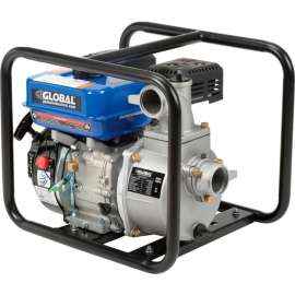 Global Industrial Portable Gasoline Water Pump, 2 Intake/Outlet, 7HP