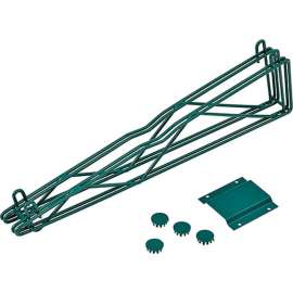 Nexel Poly-Green , Fixed Single Shelf Wall Mount Bracket, 12"D