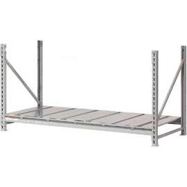 Global Industrial Additional Shelf, Extra Heavy Duty Rack, Steel Deck, 96"W x 24"D, Gray