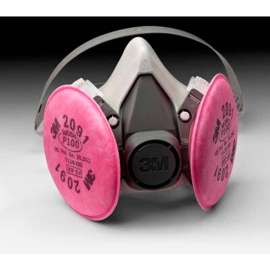 3M Half Facepiece Reusable Respirator Assembly 6191/07001(AAD), P100, Small