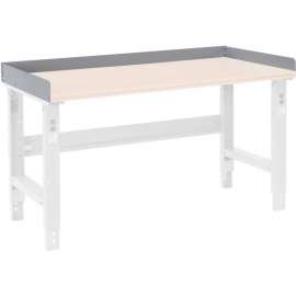 Global Industrial Back and End Stops For Workbench Top - 96"W x 36"D x 3"H - Gray